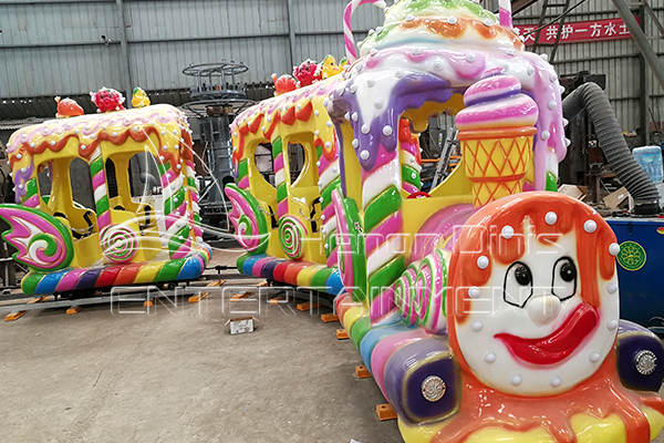 Candy Themed Cartoon Trackless Garden Trains for Sale in Dinis Factory